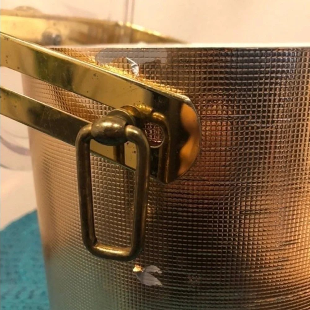⭐️ MCM Georges Briard gold swing ice bucket vintage vHTF 13x8